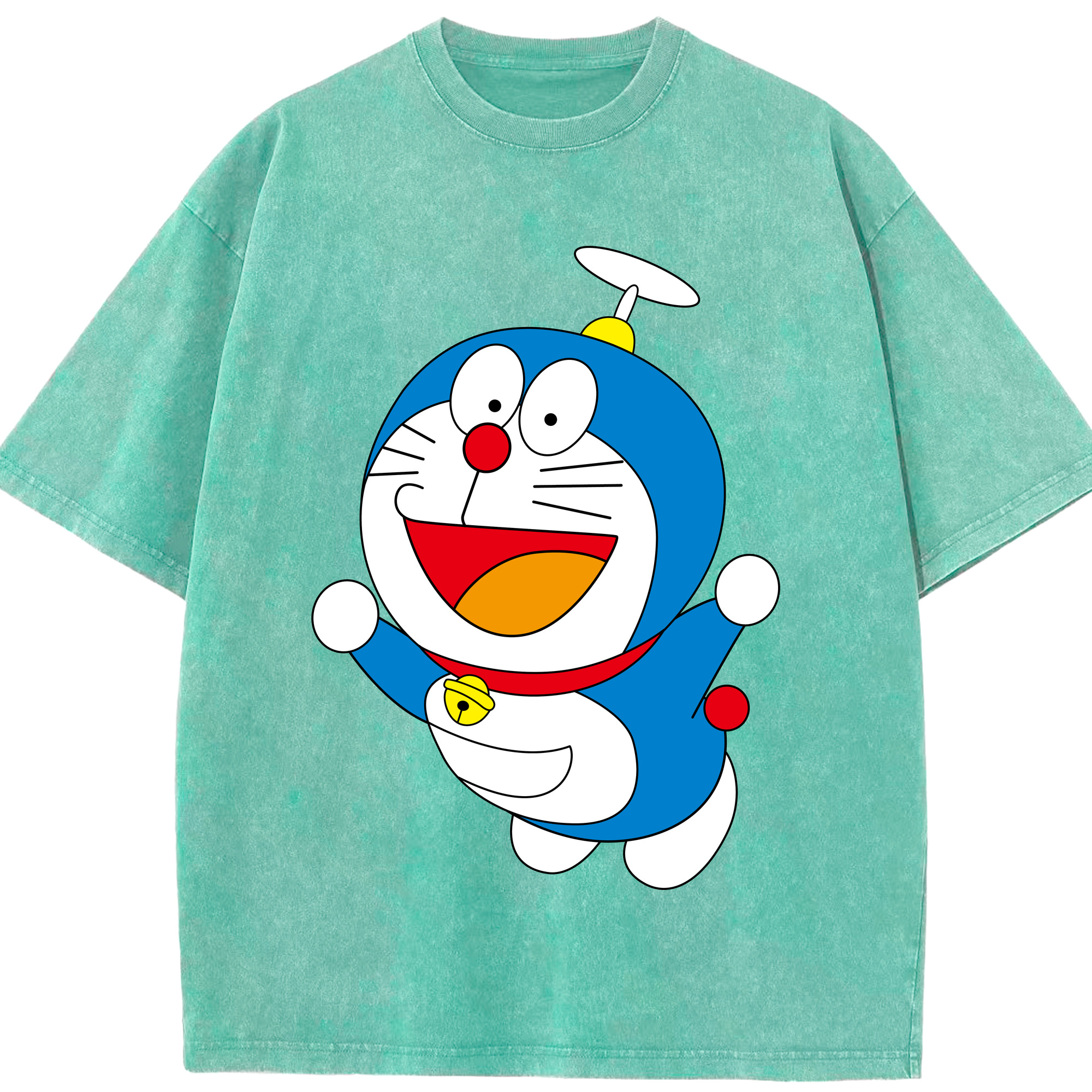 （画像用） ドラえもん Doraemon 綿100% ヴィンテージ風 半袖Tシャツ（フロントプリント）